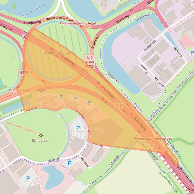 Kaart van postcodegebied 6825MH.