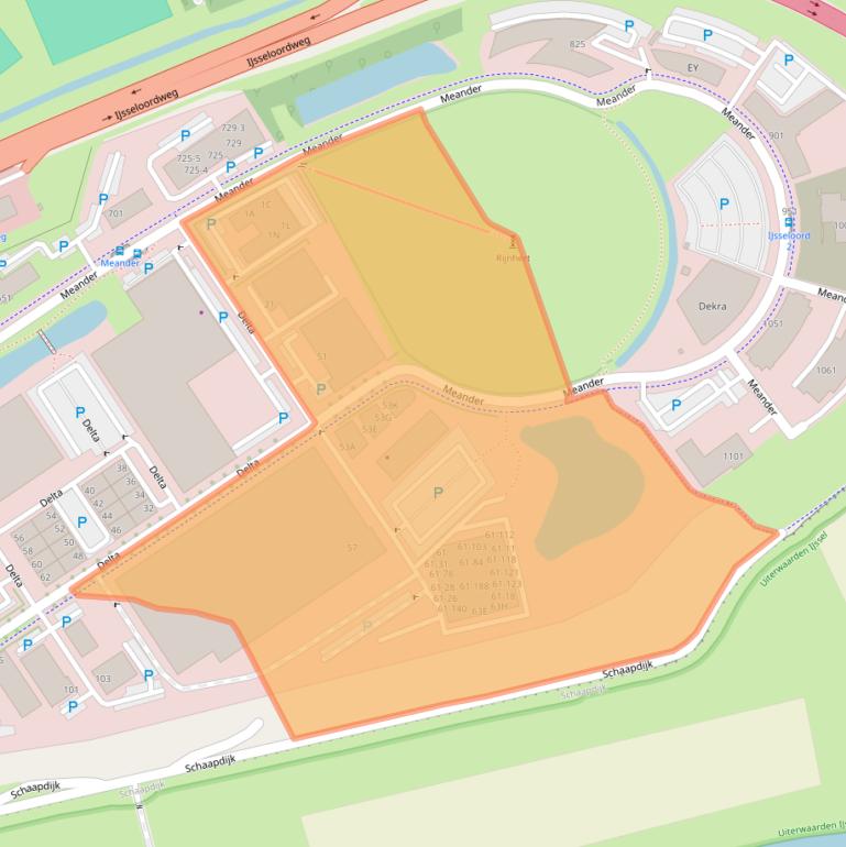 Kaart van postcodegebied 6825ML.