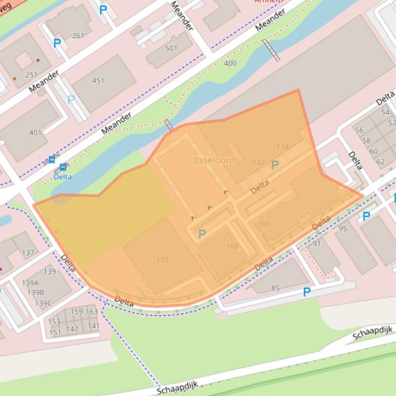 Kaart van postcodegebied 6825MV.