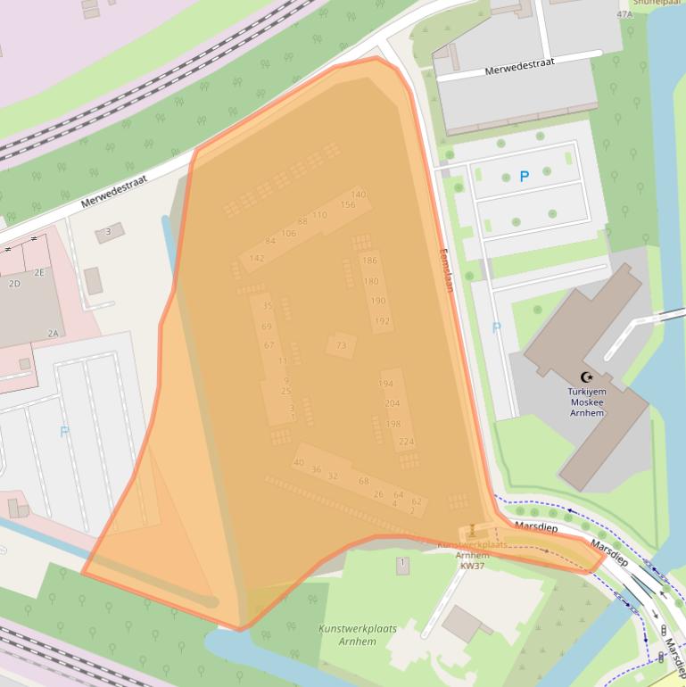 Kaart van postcodegebied 6826AA.