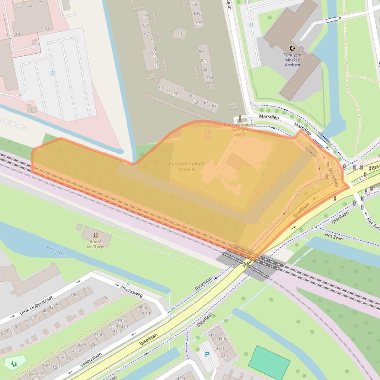Kaart van postcodegebied 6826AZ.