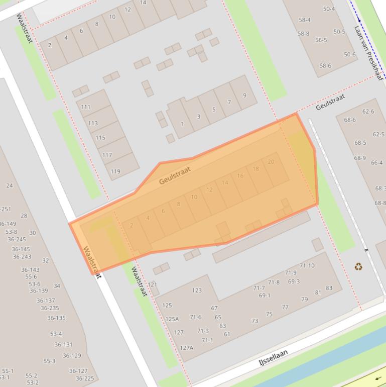 Kaart van postcodegebied 6826CB.