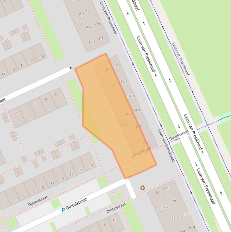 Kaart van postcodegebied 6826CG.