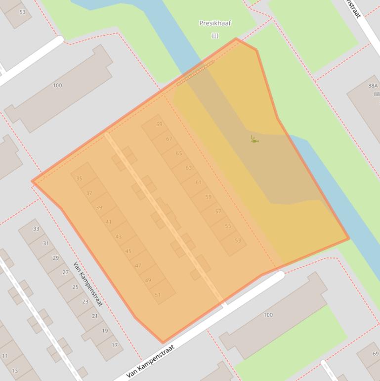 Kaart van postcodegebied 6826KB.