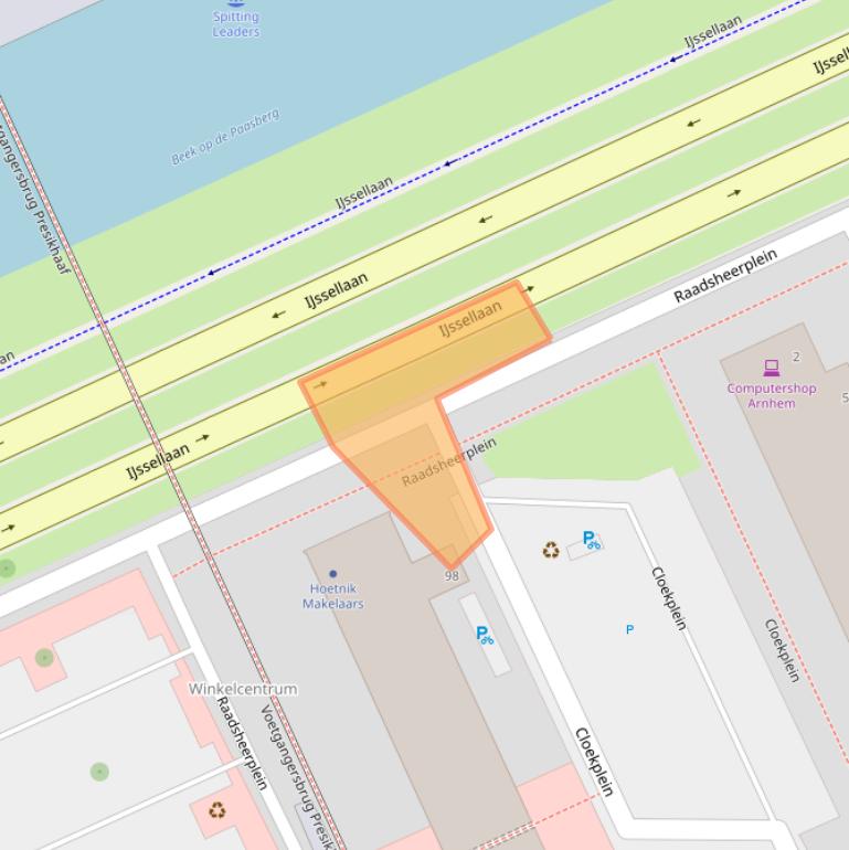 Kaart van postcodegebied 6826KT.