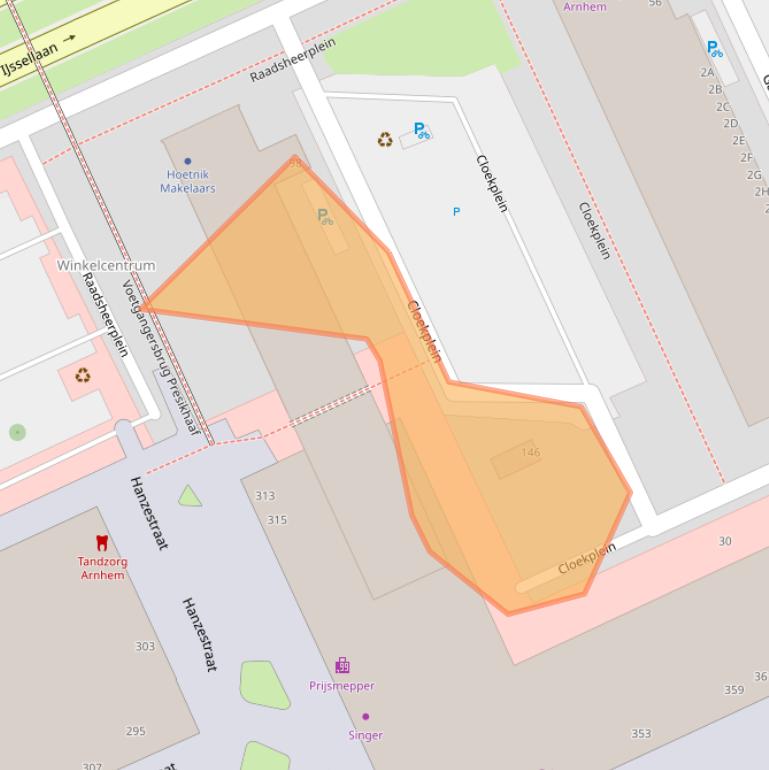 Kaart van postcodegebied 6826KW.