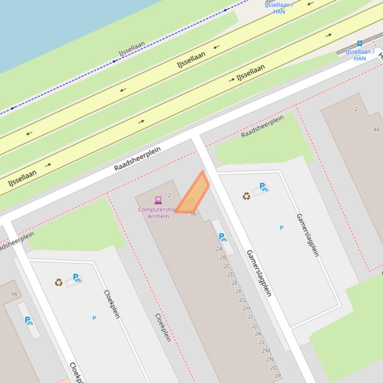 Kaart van postcodegebied 6826LD.