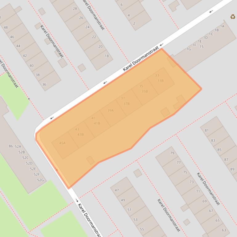 Kaart van postcodegebied 6826RC.