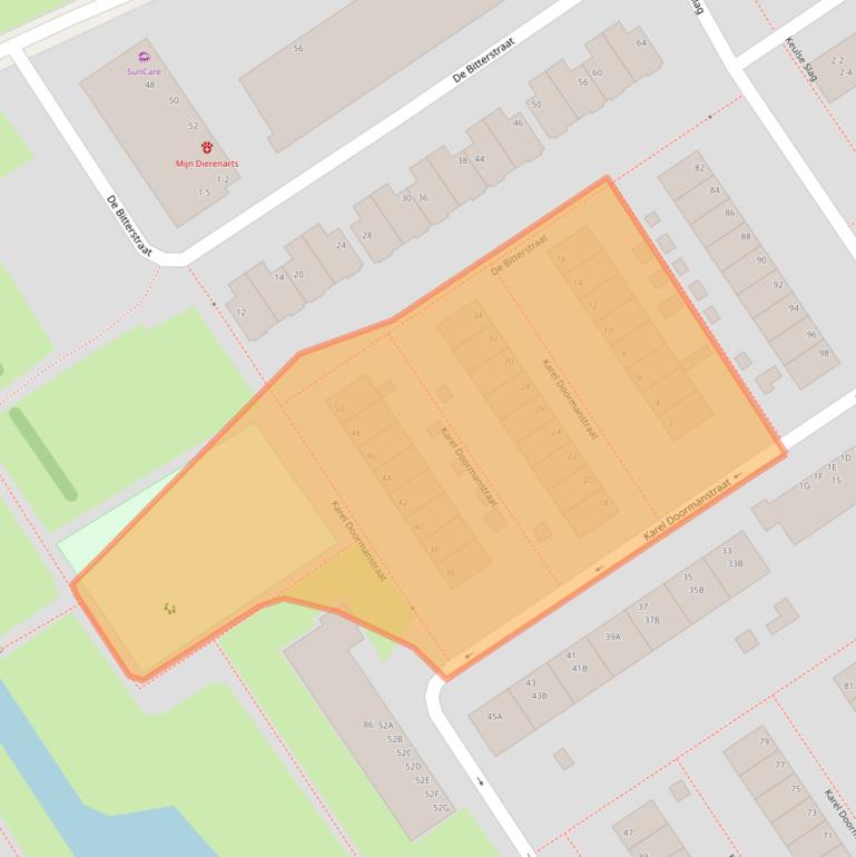 Kaart van postcodegebied 6826RE.