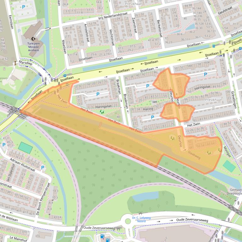 Kaart van postcodegebied 6826VD.