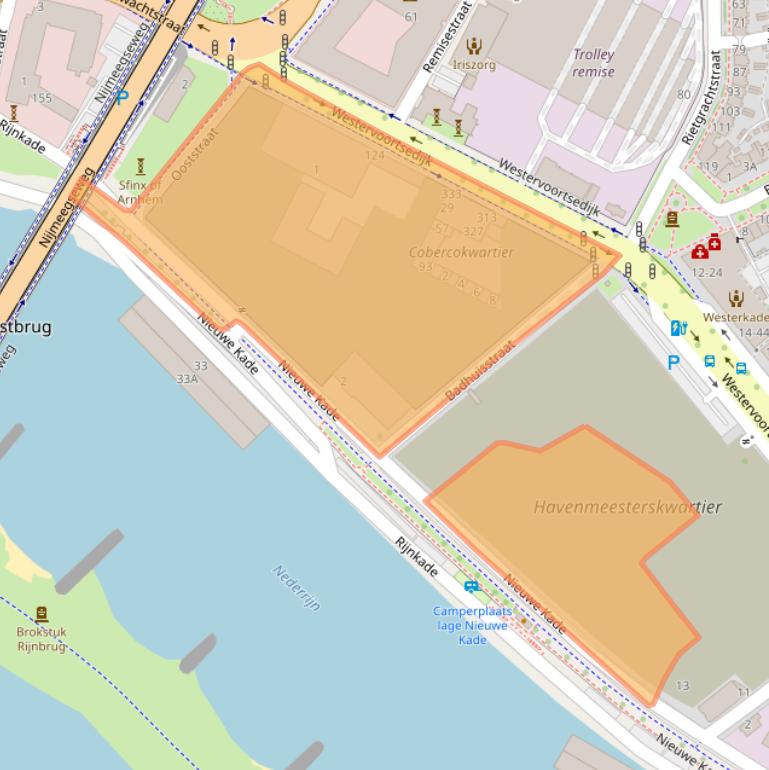 Kaart van postcodegebied 6827AA.