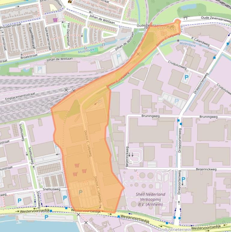 Kaart van postcodegebied 6827BH.