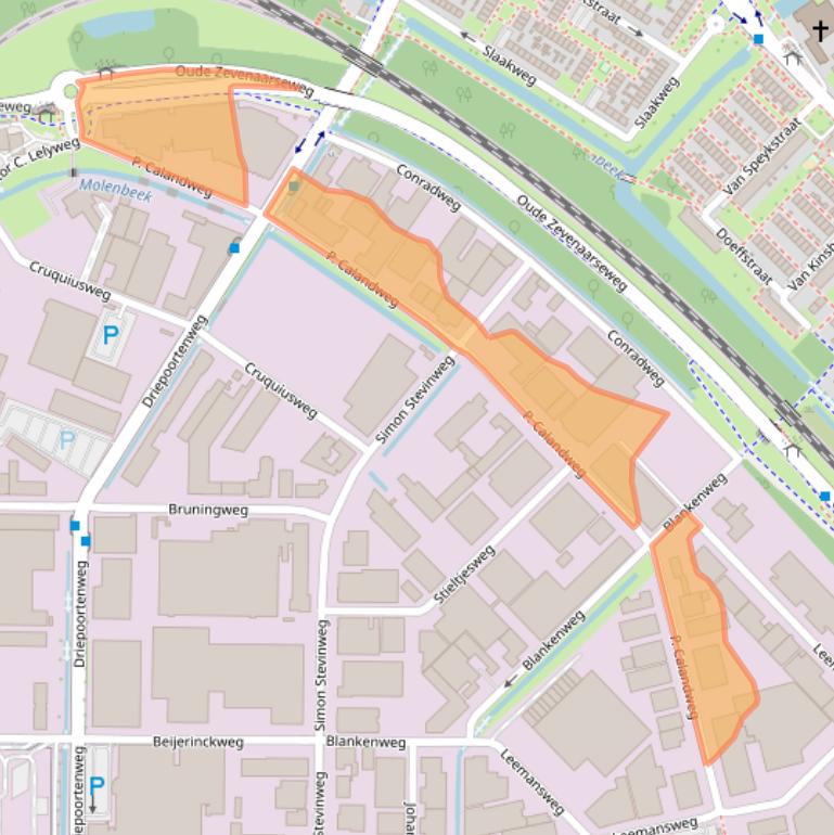 Kaart van postcodegebied 6827BJ.