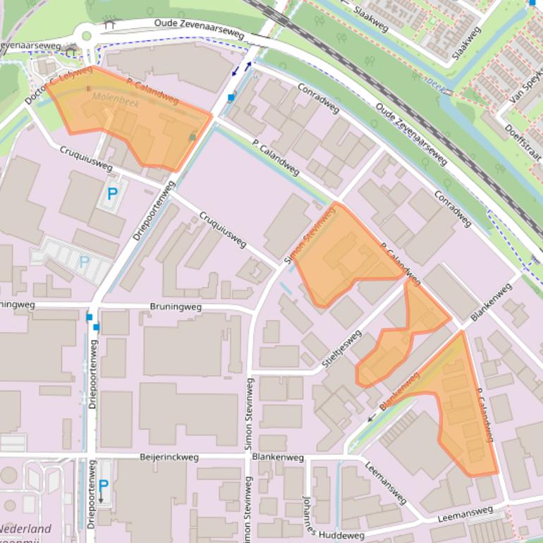 Kaart van postcodegebied 6827BK.