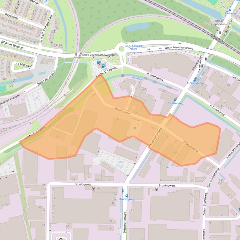 Kaart van postcodegebied 6827BL.