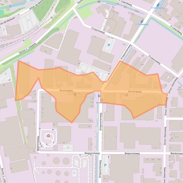 Kaart van postcodegebied 6827BM.