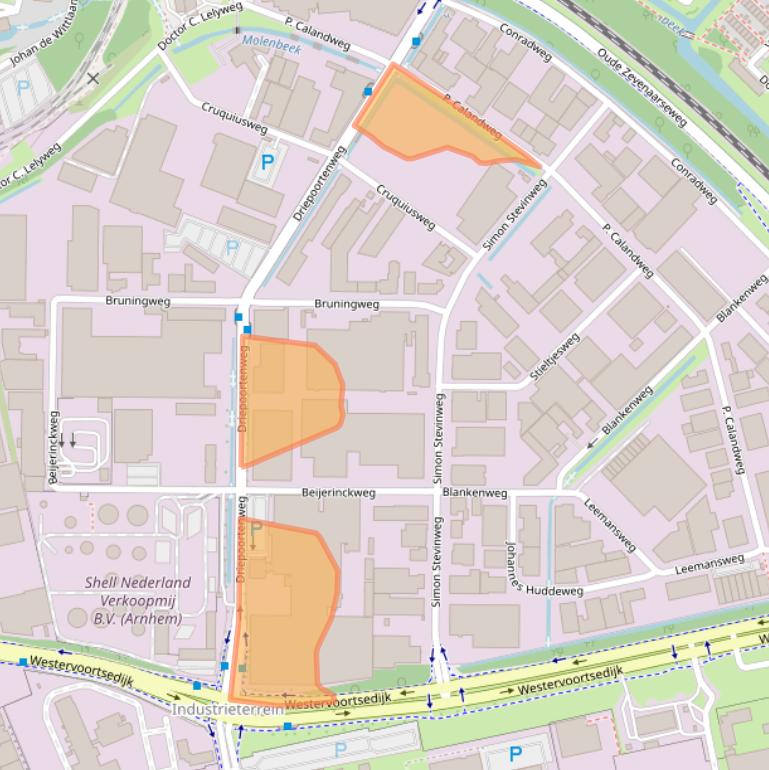 Kaart van postcodegebied 6827BP.