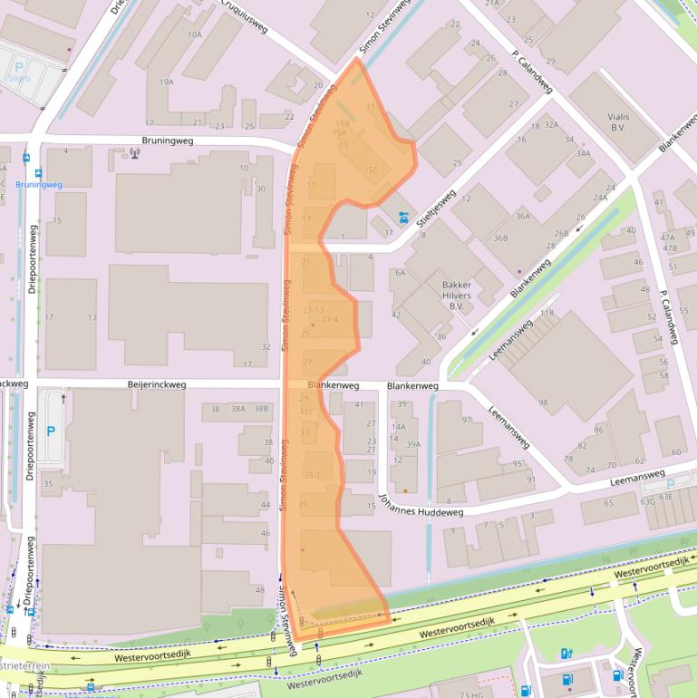 Kaart van postcodegebied 6827BS.