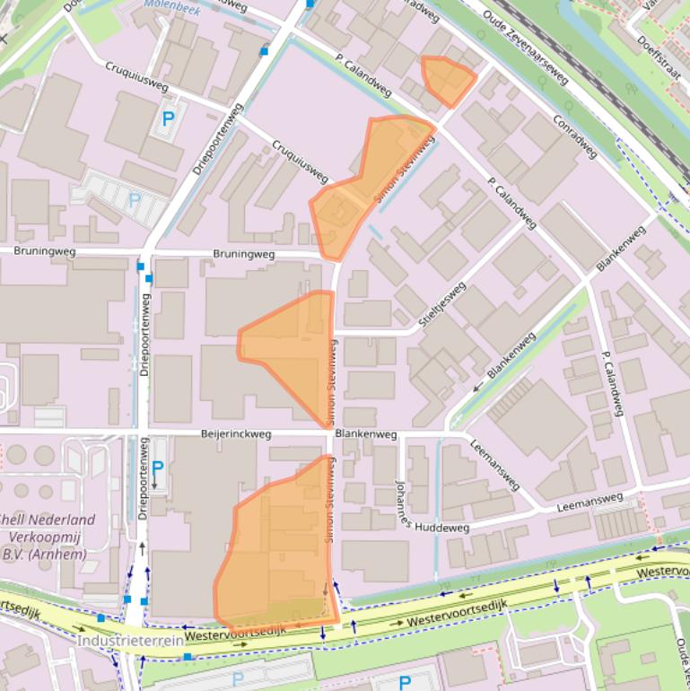 Kaart van postcodegebied 6827BT.