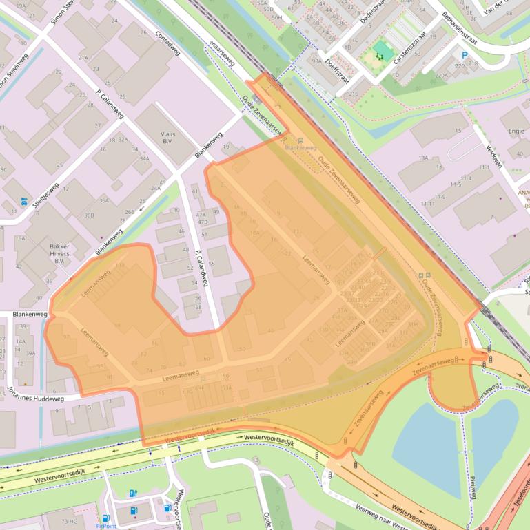 Kaart van postcodegebied 6827BX.
