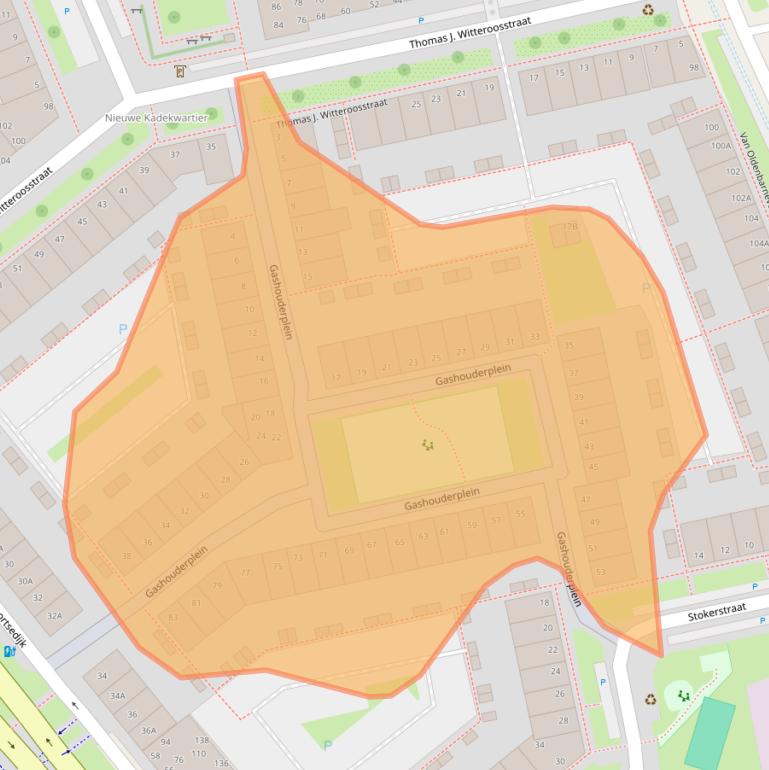 Kaart van postcodegebied 6827DK.