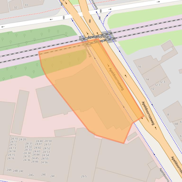 Kaart van postcodegebied 6828AA.