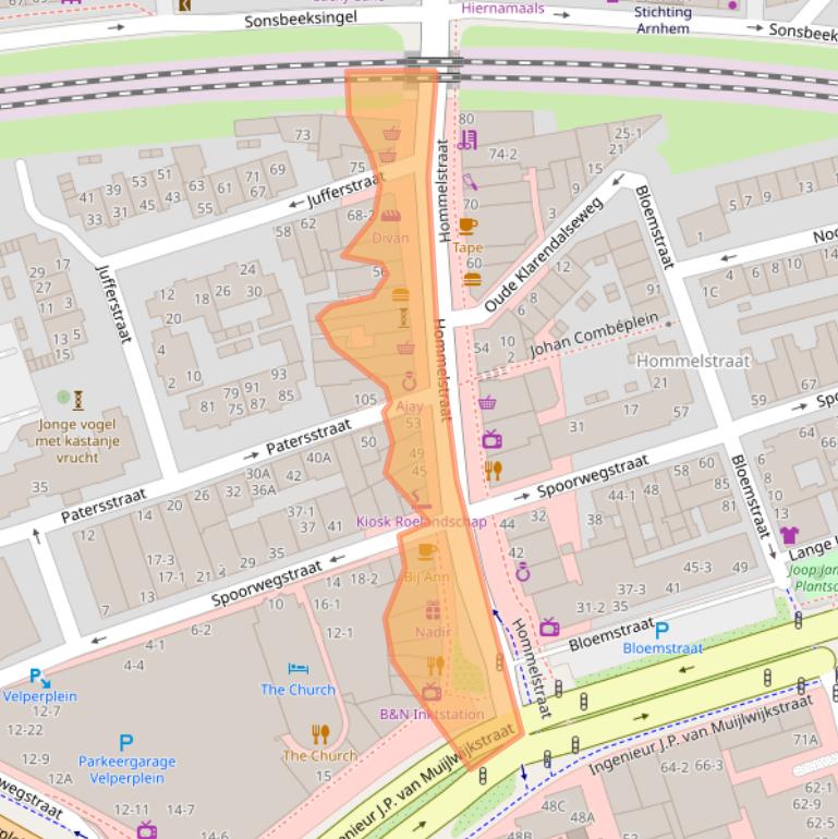 Kaart van postcodegebied 6828AJ.