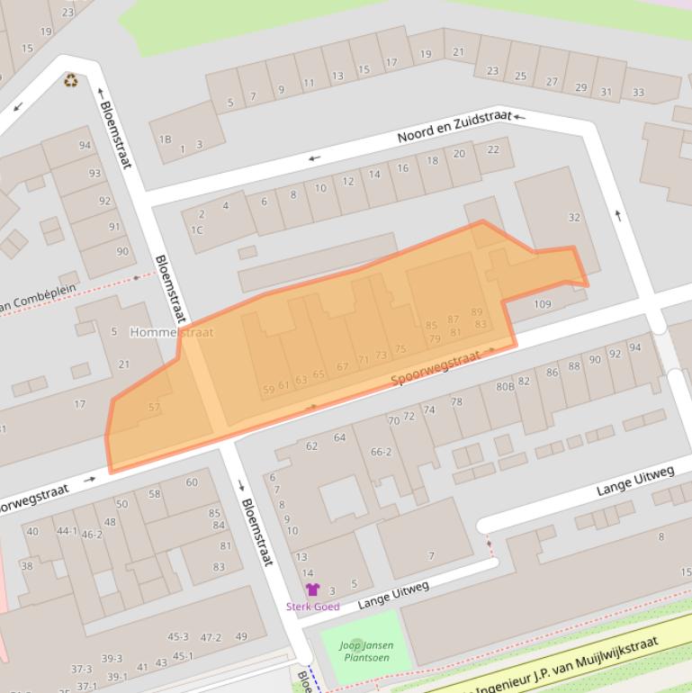 Kaart van postcodegebied 6828AN.