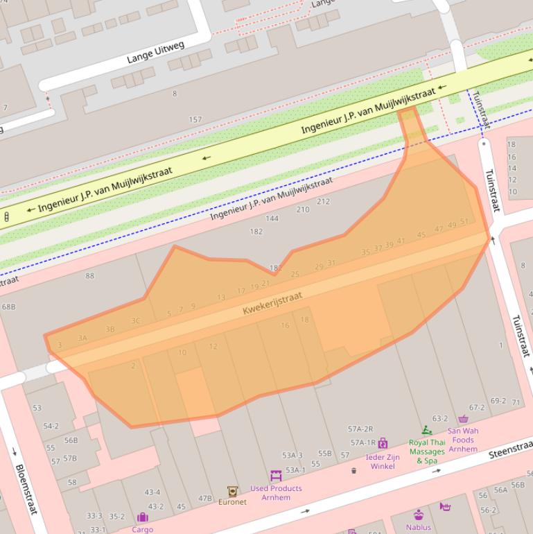 Kaart van postcodegebied 6828BC.