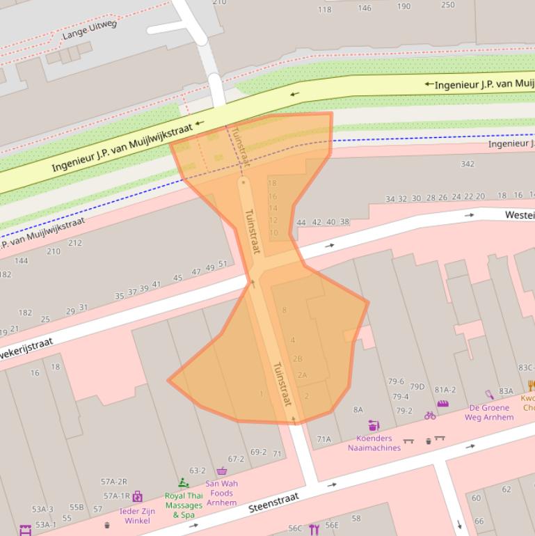 Kaart van postcodegebied 6828BG.