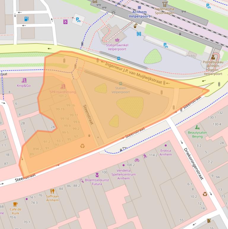 Kaart van postcodegebied 6828CH.