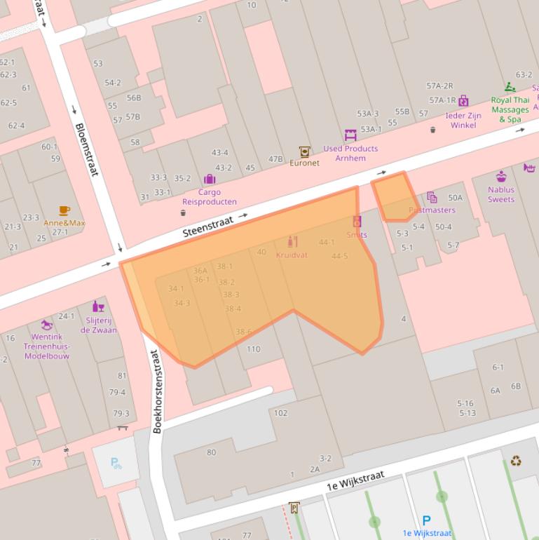 Kaart van postcodegebied 6828CL.