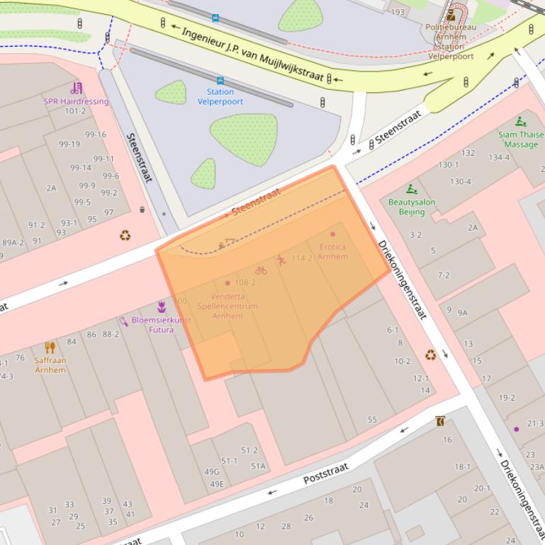 Kaart van postcodegebied 6828CP.