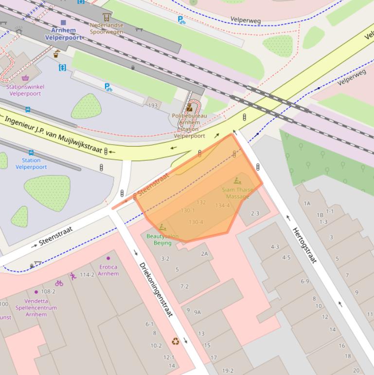 Kaart van postcodegebied 6828CR.