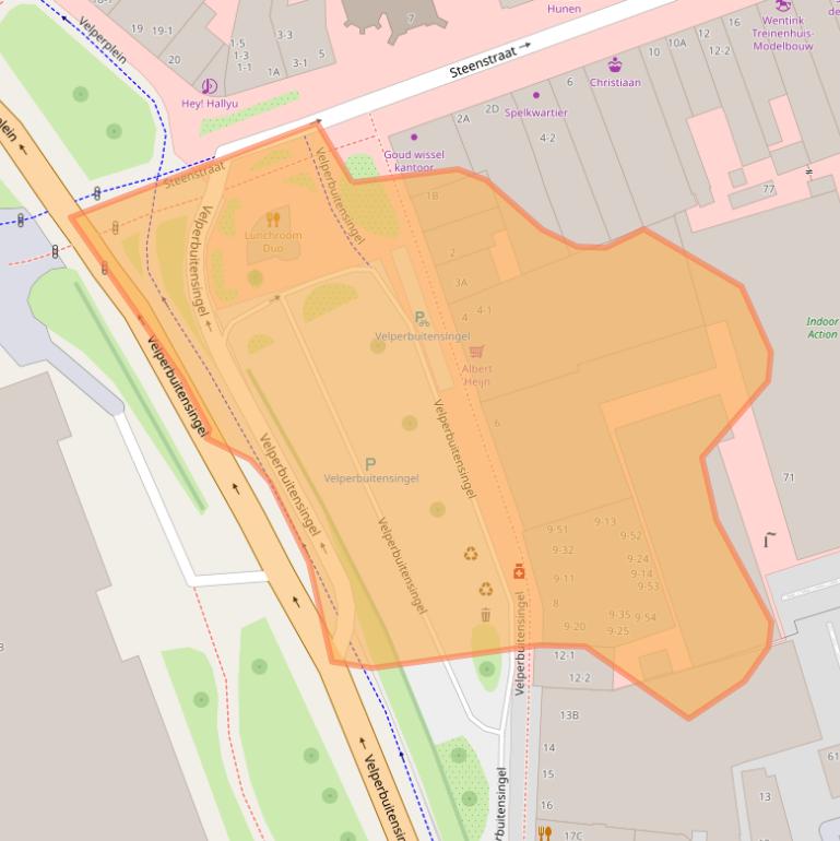 Kaart van postcodegebied 6828CT.