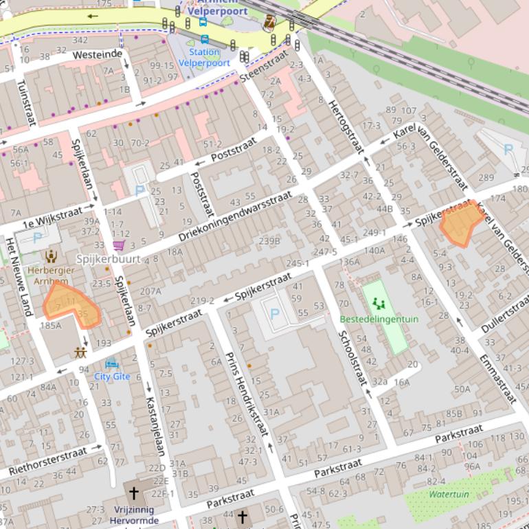 Kaart van postcodegebied 6828DS.