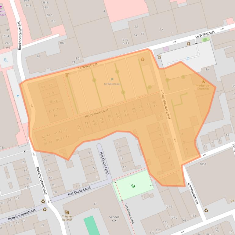 Kaart van postcodegebied 6828DZ.