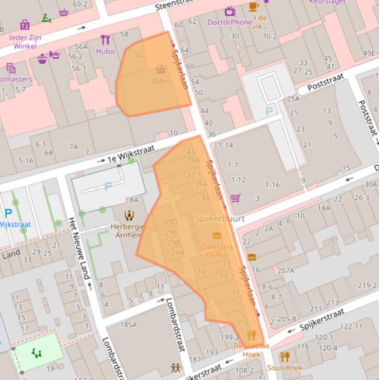 Kaart van postcodegebied 6828EB.