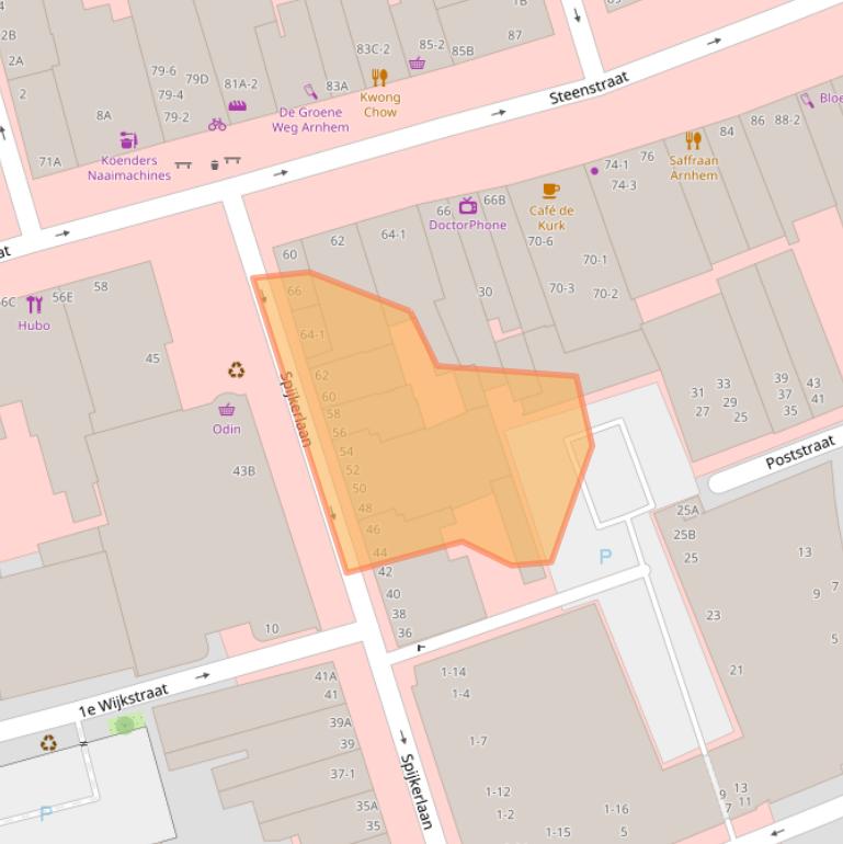 Kaart van postcodegebied 6828ED.