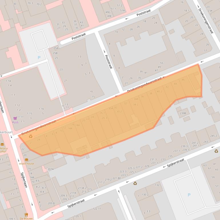 Kaart van postcodegebied 6828EH.