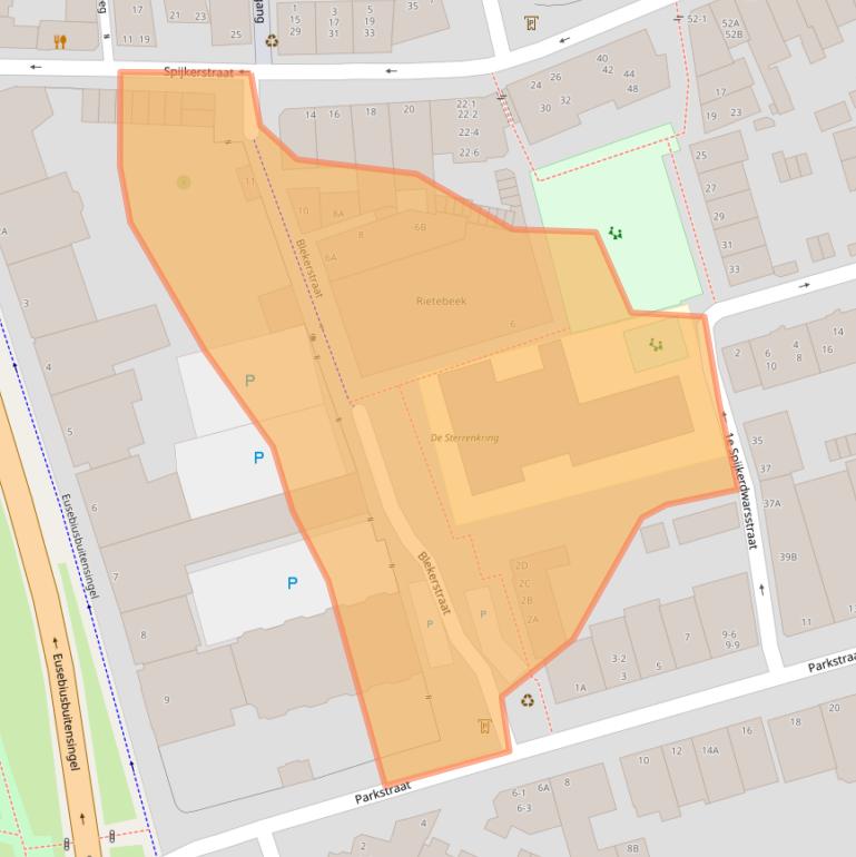 Kaart van postcodegebied 6828EW.