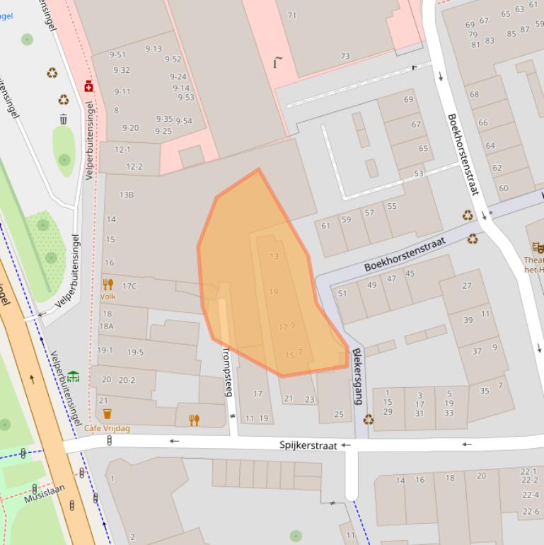 Kaart van postcodegebied 6828EX.