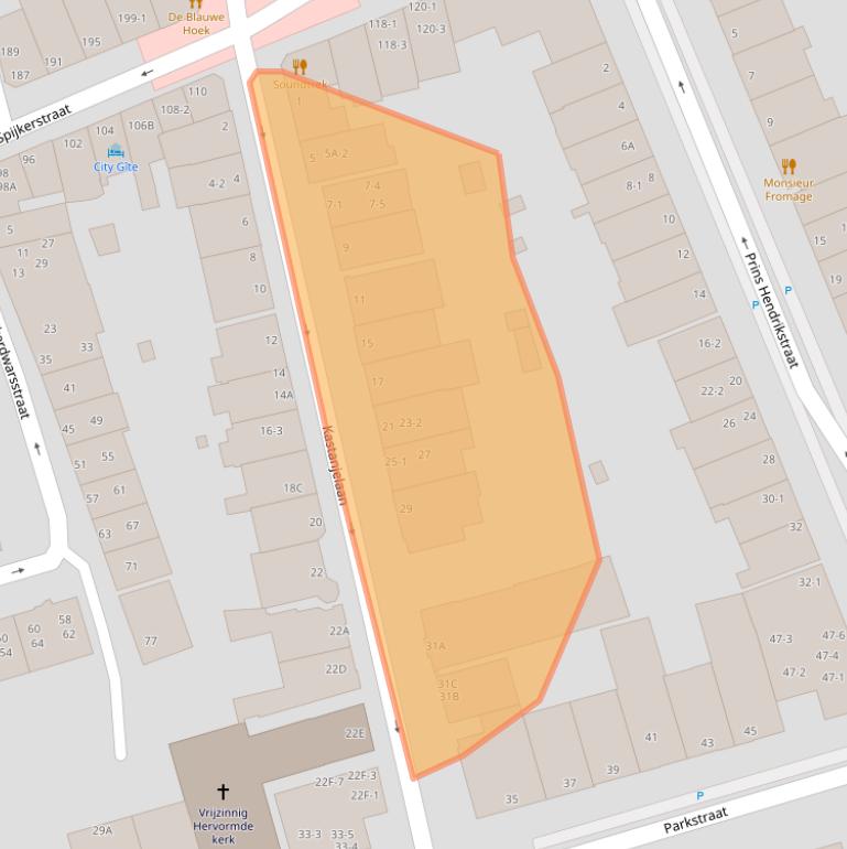 Kaart van postcodegebied 6828GH.