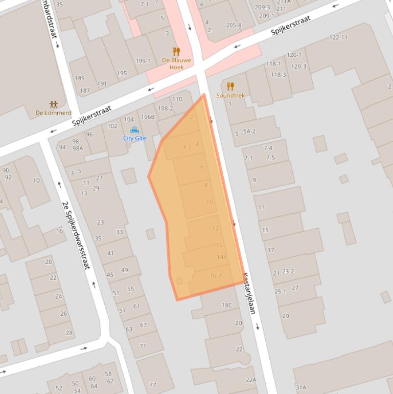 Kaart van postcodegebied 6828GK.