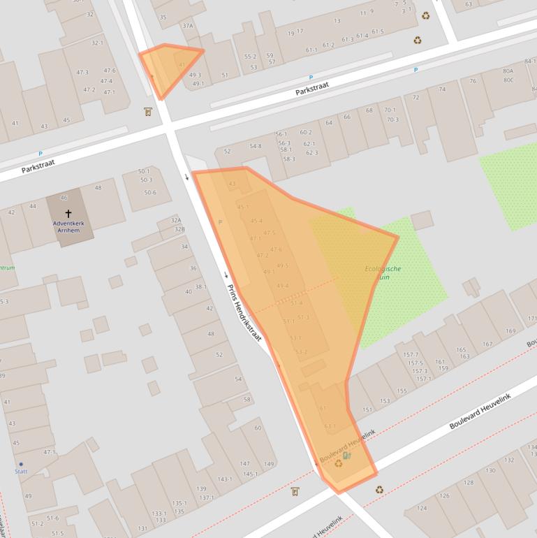 Kaart van postcodegebied 6828GP.