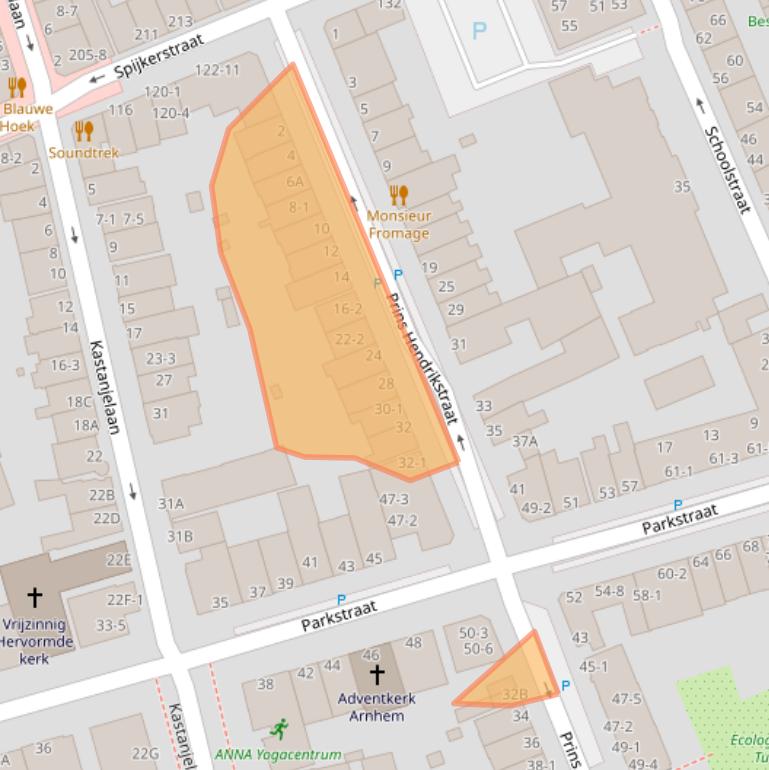 Kaart van postcodegebied 6828GR.