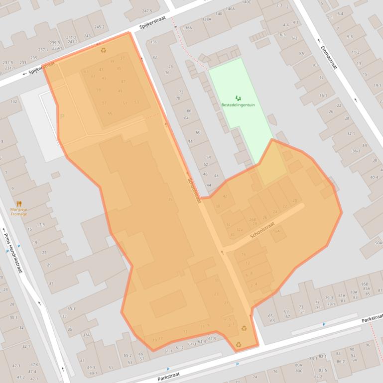 Kaart van postcodegebied 6828GT.