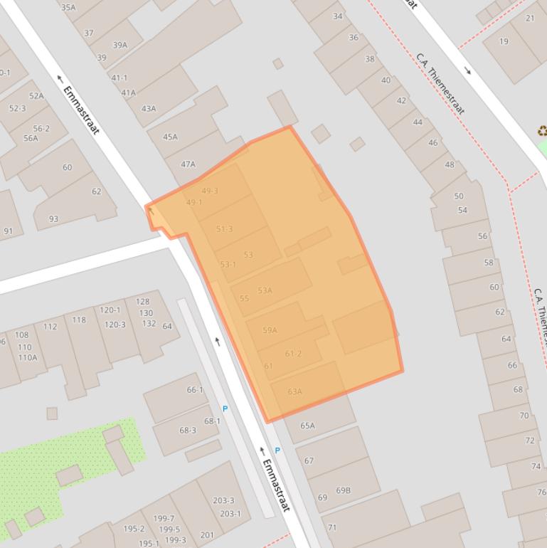 Kaart van postcodegebied 6828HC.