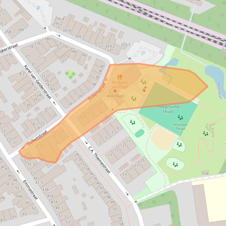 Kaart van postcodegebied 6828HJ.