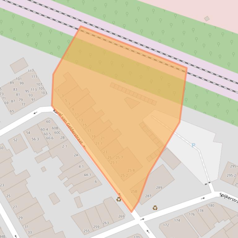 Kaart van postcodegebied 6828HL.